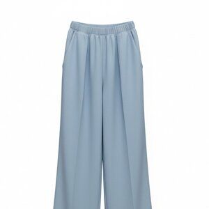 HALARA High Waisted Belted Elastic Waist‎ Wide Leg Waffle Knit Work Pants XS NWT